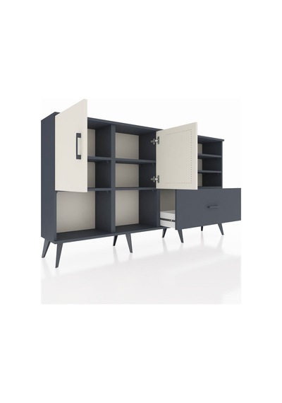 Arges Konsol 7 Raflı Tek Çekmeceli 2 Kapaklı 176x30x99 Antrasit-aytaşı/antrasit Aytası/antrasıt - Antrasıt Arges Konsol 7 Raflı Tek Çekmeceli 2 Kapaklı 176x30x99 Antrasit-aytaşı/antrasit Aytası/antrasıt - Antrasıt