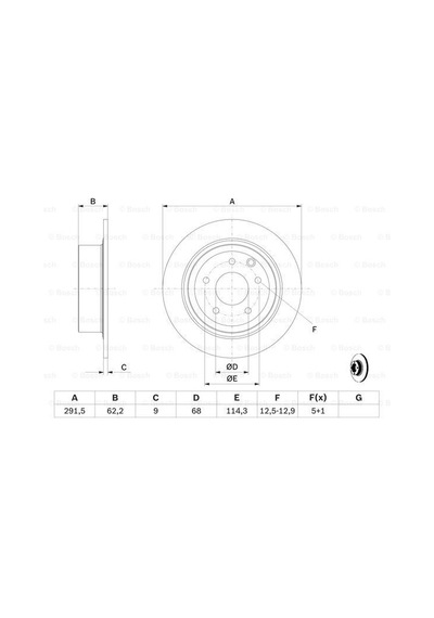 Nissan Qashqai 1.5Dci 2010-2013 Bosch Arka Disk 2 Adet