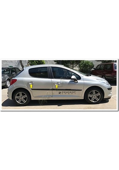 Woc Chrome Peugeot 207 Krom Kapı Kolu 2006-2012 4 Kapı Paslanmaz