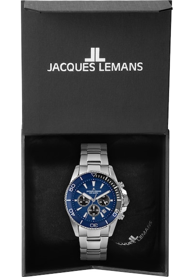 Jacques Lemans 1-2206h Lıverpool Dıver Erkek Kol Saati Gümüş - Mavi