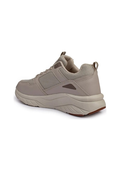 Queen Step 2110-26 Deri Anorak Anatomik Kadın Sneaker Bej Kahve Bej