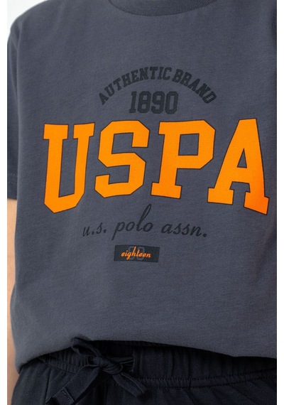 U.s. Polo Assn. Erkek Çocuk Gri Bermuda Takım Us2430-c-v2 Gri