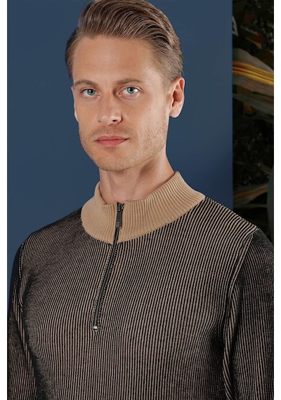 Efor Tr 859 Slim Fit Camel Klasik Triko CAMEL