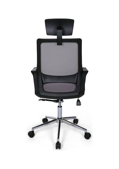 Ofisbazaar Lizz Gri Fileli Yönetici Koltuğu Ergonomik Başlıklı Ofis Koltuğu Gri Gri