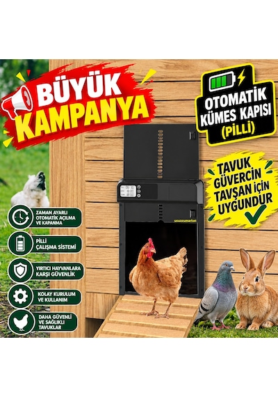 Otomatik Kümes Kapısı Tavuk-güvercin-tavşan Gibi Hayvanlar İçin Uygundur