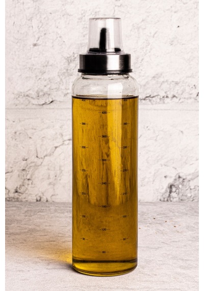 Bella Borosilikat Cam Damlatmaz Yağdanlık Ahşap Standlı Yağlık - Sirkelik Seti 500 ml - 3 Parça