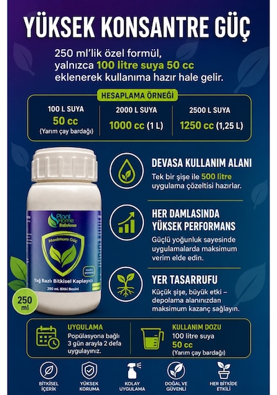 Bitkisel Yağ Bazlı Organik Böcek Kovucu Yoğun Konsantre 250 Ml 2,500 Lt Kullanıma Hazır Ürün Diğer
