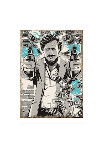 Bedeko Ahşap Tablo 35 Cm X 50 Cm Pablo Escobar