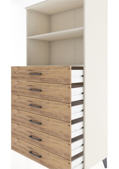 Hyperion Dolap 2 Raflı 6 Çekmeceli 88x44x182 Aytaşı-çam Aytaşı