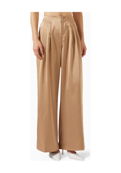 Eegen Studio Linen Karışımlı Geniş Paça Pantolon Konforlu Şıklık Için Ideal Tercih Kahverengi