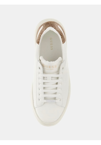 Guess Elbina Kadın Deri Sneaker Ayakkabı Fljelbfal12 Bej