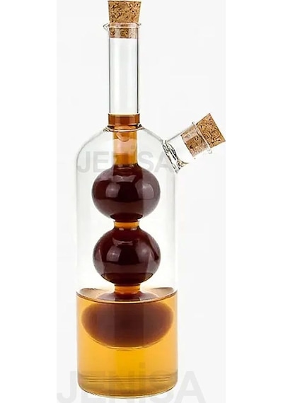 Üç Bölmeli Çift Hazneli Cam Yağdanlık &amp Sirkelik 260 Ml Zarif Tasarım Diğer