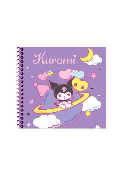 Kuromi 16 15 50 Yp. Çiz. Spiralli Sert Kapak Defter - No:1 Çok Renkli