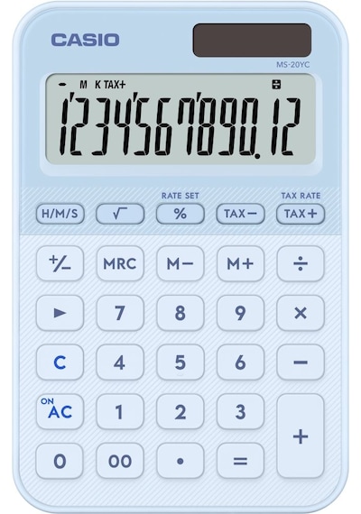 Casio Ms-20yc-lb-w-dp Hesap Makinesi Desktop Gri - Siyah