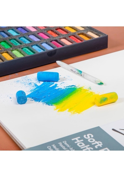 Yumuşak Pastel Yarım Çubuklar 48 Adet, Pastel Sanat Malzemeleri, Sanatçı Kalitesinde Pasteller, Ekstra Yumuşak Ve Genel