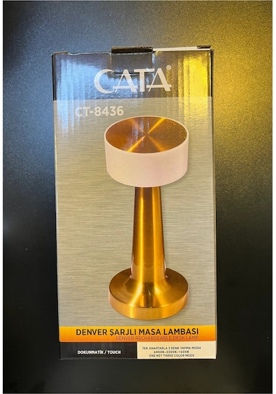 Altın Renk Denver Şarjlı Masa Lambası Ct-8436 Gold
