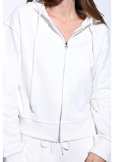 Antioch Kapüşonlu Kadın Sweatshirt Ekru