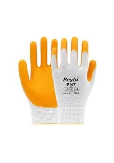 Yapı Beybi Pn7 Polyester Örme Nitril Eldiven 10 Beden 5 Çift