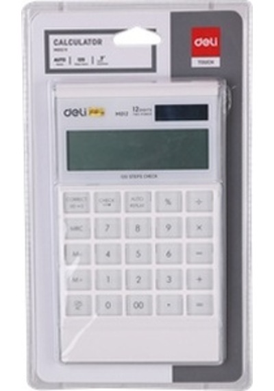 Deli Hesap Makinesi Touch 12 Hane Beyaz M01211
