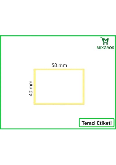 40x58 Mm Termal Terazi Etiketi 1 Rulo: 500 Adet Etiket
