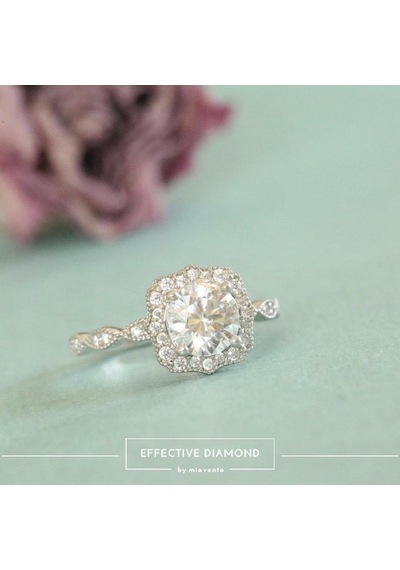 Mia Vento Effective Diamond Elegance Işıltı Tektaş Gümüş Yüzük