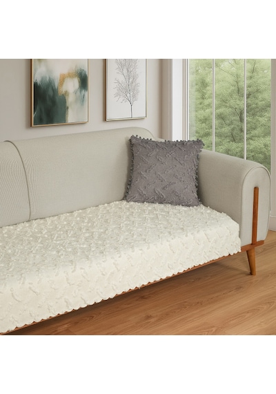 Latuda Home Ponela Koltuk Örtüsü - Sadece Oturum Alanını Kaplar 85x210 Cm - Ekru