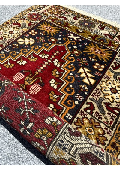 El Dokuma Sıfır Yahyalı Halısı Seccade 84x146 Kök Boya Namazlık
