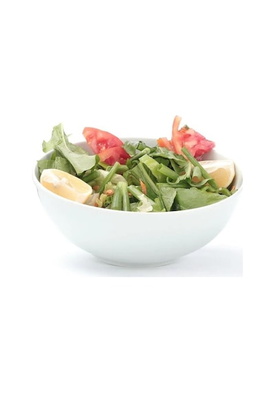 Porselen Salata Kasesi Çok Amaçlı Sunum Tabağı 23 Cm Porselen Kase Beyaz