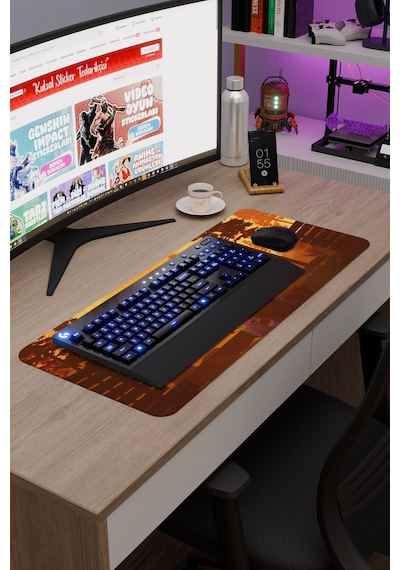 Risk Of Rain Kaymaz Dikişli Kauçuk Oyuncu Mousepad V1 - 70x30 Xl Gaming Mouse Pad Fare Altlığı