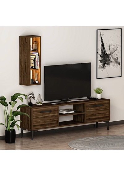 Bien Işıklı Tv Ünitesi Sandık Ceviz Ceviz Bien Işıklı Tv Ünitesi Sandık Ceviz Ceviz