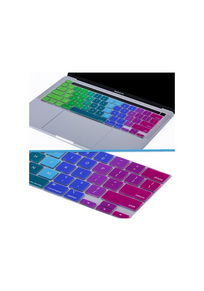 Apple Uyumlu MacBook Pro Touchbar Klavye Koruyucu 13Inc 16Inc Amerikai̇Ngilizce Pembe Yeşil