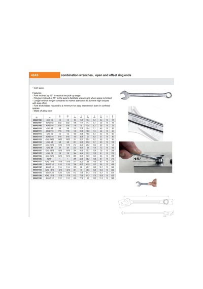 Beta 42as-9/32" Kombine Anahtar Ürün Kodu 000420107