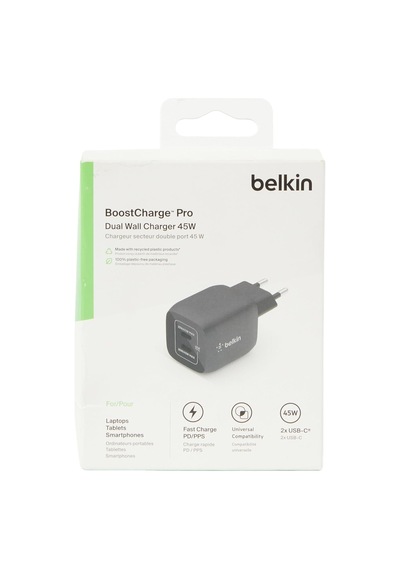 Belkin Çift Usb-c Duvar Şarj Cihazı 45w, Apple Uyumlu iPhone  14, 13, 12, Pro,