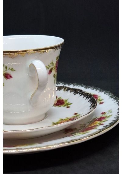 Vintage Marktleuthen Porselen Çay/kahve Fincanı 3 Parça 150 Ml Sarı