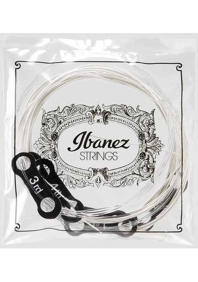 Ibanez 6 Telli Normal Gerginlik İçin Tel Seti - .0280/.0322/.0403/.029/.035/.043 Şeffaf Naylon/gümüş Kaplama Sargı Icls6nt