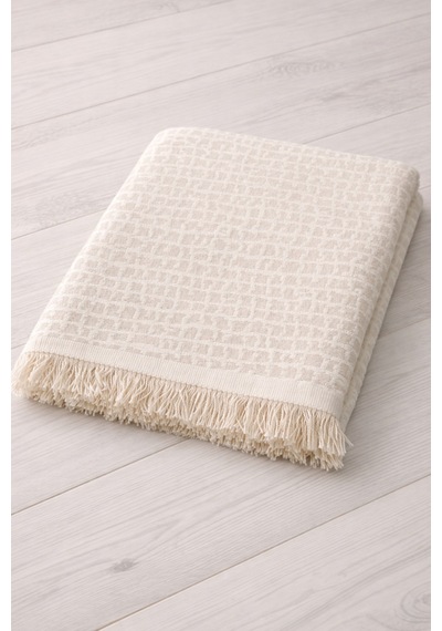Çakıl Desen Kaymaz Yıkanabilir Pamuklu Koltuk/çekyat Örtüsü 180x220 Ebat Oturma Ve Sırt Bej