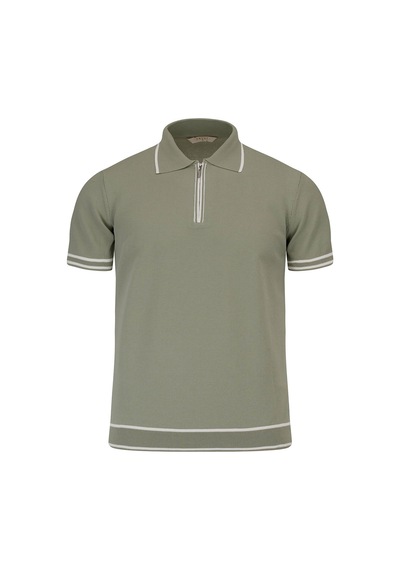 Hatemoğlu Yeşil Regular Fit Polo Yaka Rayon Tişört