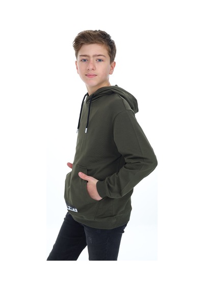 Toontoy Kids Toontoy Erkek Çocuk Oversize Kapüşonlu Cepli Baskılı Sweatshirt - 2 İplik Haki Toontoy Kids Toontoy Erkek Çocuk Oversize Kapüşonlu Cepli Baskılı Sweatshirt - 2 İplik Haki