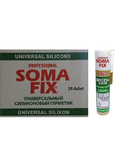 24 Adet Somafix Beyaz 280 gr Genel Amaçlı Silikon Beyaz Beyaz