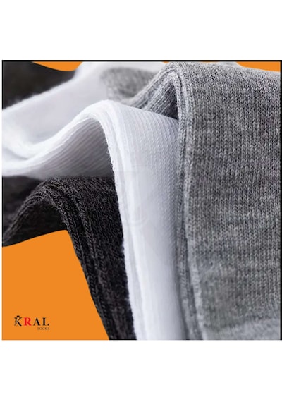 Kral Socks Kadın - Erkek 20 Çift Düz Desen Ekonomik Bilek Boy Patik Ço...
