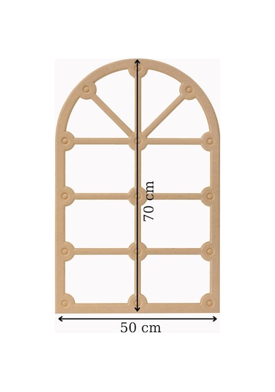 Tr Dekoratif Çerçeve 50 X 70 Cm Duvar Aynası 18 Mm Ham Mdf Genel