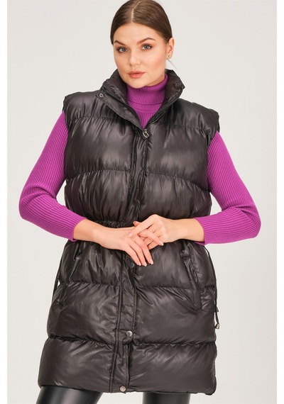 Z6732 Dewberry Hk Style Bayan Yelek-siyah Siyah