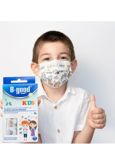 B-Good Kids Desenli Çocuk Maskesi 10 Adet