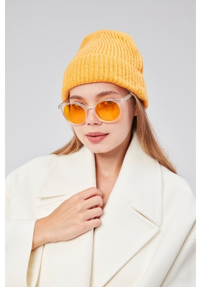 Derikem Basic Şık Standart Lüks Unisex Tiftik Bere Açık Turuncu