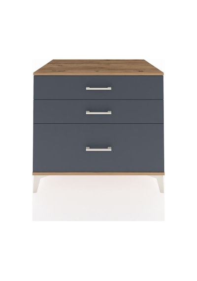 Kronos Şifonyer 3 Çekmeceli 88x59x80 Çam-antrasit Atlas Çam