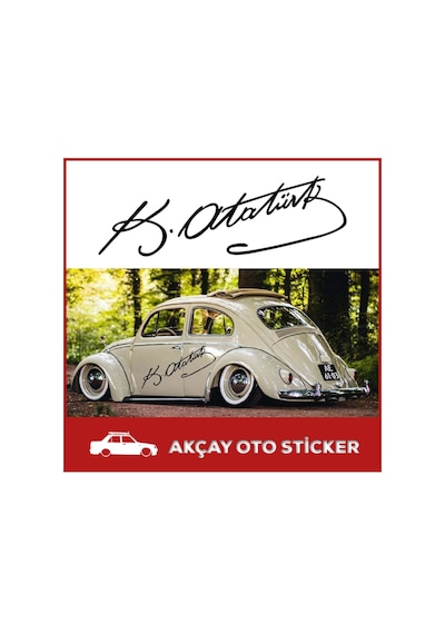 Mustafa Kemal Atatürk Imzası Sticker Atatürk Sticker Oto Sticker