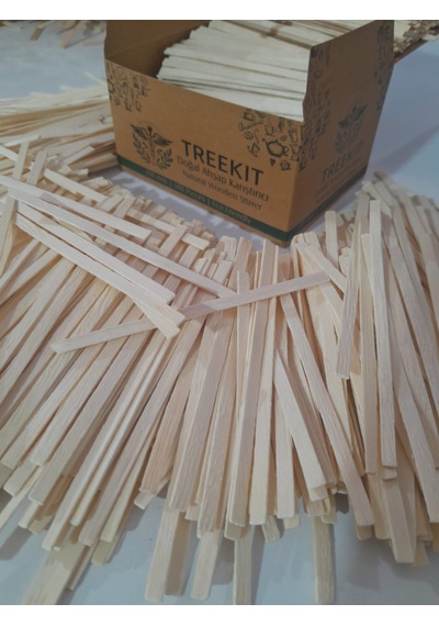Ahşap Tahta Çay Kahve Karıştırıcı 1x4x11 Cm 500 Adet Açık Ahşap
