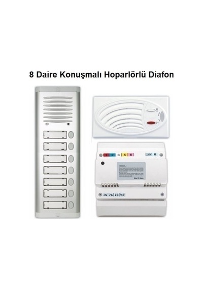 8 Daire Konuşmalı Hoparlörlü Diafon