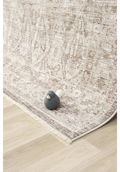 Seyran Halı Peru 10200 Bej Polyester Makine Halısı