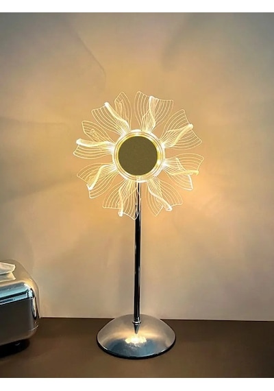 River World Masa Lambası Led Çiçek Tasarımlı Çok Renkli